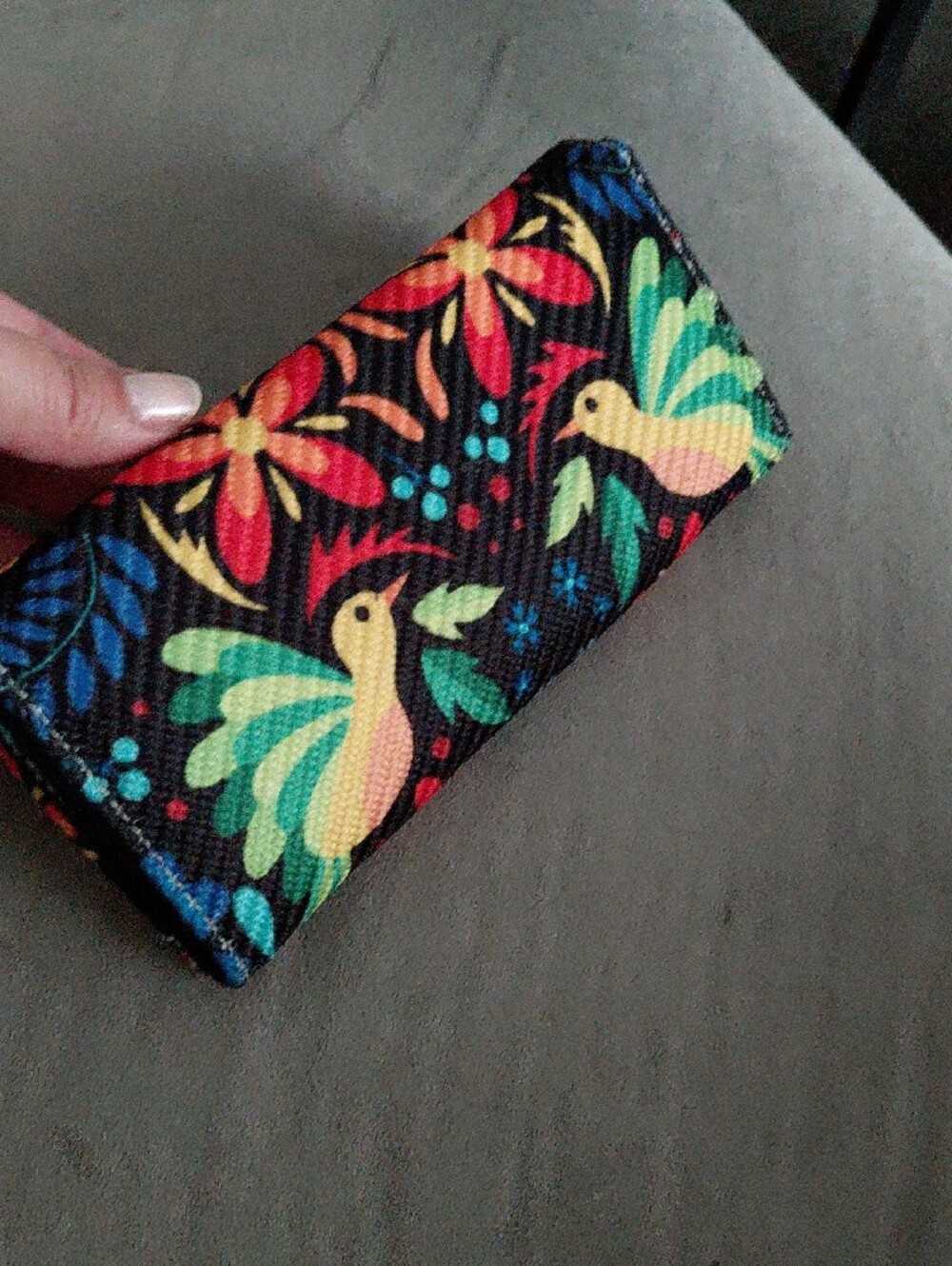 Floral Fold-Over Clutch Wallet in Multicolor